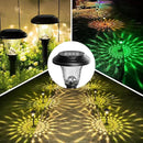 8 Pack 3 Mode Solar Pathway Lights for Outdoor Color Changing/Warm White/Bright White Waterproof Garden Stainless Steel Landscape Path Lighting Walkway Yard Lights Glass LED RGB Black by GreenHaven Gardens
