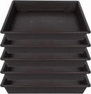 Square Plant Saucer 16 Inch 5 Pack, Plant Stand Plant Trays for Pots Heavy Duty Plastic Plant Saucers for Indoors Outdoors, No Holes Plant Drip Trays Plant Lover Gardening Gifts by GreenHaven Gardens