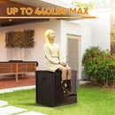 51 Gallon Resin Deck Box, Outdoor Storage Box Waterproof for Patio, Garden, Pool, and Deck, Storage Solution for Cushions, Tools, Delivery Packages, Brown by GreenHaven Gardens