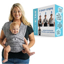 Baby K'tan Baby Wrap Carrier - Pre Wrapped and Simple as 1-2-3, Pillowy Soft, Slip On - Not Like Any Newborn Sling, No Rings, No Tying, No Buckles - Original Sweetheart Grey (Large) by TinyTreasures Baby Boutique