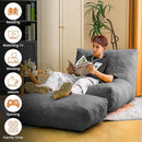 Bean Bag Chair with Ottoman, Comfy Bean Bag Sofa with Memory Foam, Lazy BeanBag Sofa with Footstool, Fireside Bean Bag Couch for Living Room, Bedroom, Apartment by TinyTreasures Baby Boutique
