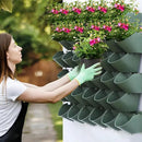 Worth Garden Upgraded 12 Sets (36-Pocket) Self Watering Stackable Vertical Planters - Wall Mounted Plastic Plant Grow Pots fr Strawberries Flowers Herbs - Indoor Outdoor Green Wall Decoration (Green) by CozyNest Decor