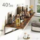 Deep Floating Shelves for Wall, 12 Inch Deep Floating Shelves Set of 2, 16"W x 12"D Wall Shelf, Wide Display Ledges Shelves for Bedroom, Bathroom, 12 Deep Bookshelf Wall Mounted - Rustic Brown by CozyNest Decor
