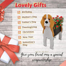 Beagle Dog Planter Plant Pots,Cute Garden Dog Flower Planter,Dog Planters Birthday Gifts for Women,Office,Indoor/Outdoor Decor（9.45 * 6.77 * 13.46in） by GreenHaven Gardens