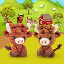 Highland Cow Crochet Kit for Beginners - 2PCS Animals Crochet Kit with Step-by-Step Video Tutorials, Highland Cows Crocheting Kit, Crochet Starter Kit for Kids and Adults, Stuffed Animal Knitting Kit by TinyTreasures Baby Boutique