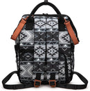 Wrangler Aztec Backpack Multifunction Baby Travel Bag with Changing Pad, Stroller Straps and Pacifier Case WG2204-91103BK by TinyTreasures Baby Boutique