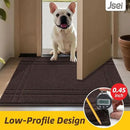 JSEI Entryway Rugs Doormat 32"x48", Non-Slip Dirt Trapper Door Mats Indoor, Washable Absorbent and Stain Resist Welcome Floor Mat for Front Door, Dog Door Mat, Muddy Wet Shoes & Paws, Brown by CozyNest Decor