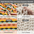 Soft Chenille Yarn Throw 50"x60", Handmade Knit Throw Blanket, for use in All Seasons, Soft Cozy Warm Knitted Blanket for Bed Sofa, Couch Chair, Living Room(1.98Ib) by CozyNest Decor