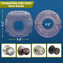 Child Safety Door Knob Cover (4 Pack) Hard-to-Remove Dual-Lock Door Handle Covers for Kids - Reusable Baby Proof Door Knob Locks - Installs Easily, No Tools Needed (Clear) by TinyTreasures Baby Boutique
