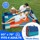 scuddles Compact Picnic Blanket – Extra Large 79" x 59" Outdoor Mat with 3-Layer Waterproof Design, Soft Fleece, Carry Strap & Reinforced Edges for Camping, Beach, Parks & Hiking by TinyTreasures Baby Boutique