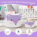Large Baby Basket Toy Storage 3 Pack, (20"x13.8") Woven Baby Laundry Basket, Stuffed Animal Storage. by TinyTreasures Baby Boutique