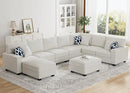 L Lengend Vansen Modular Sectional Sofa U Shaped Couch with Ottoman Modern Reversible Corner Sectional Couch for Living Room (Cream, U Shaped Sofa-5) by CozyNest Decor