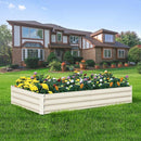 Raised Garden Bed Beige, 6x3x1ft Galvanized Raised Garden Bed Outdoor Metal for Gardening Vegetables Flower Garden Planter Box Large Raised Bed with Gloves and 3ftx30ft Weed Barrier Fabric by GreenHaven Gardens