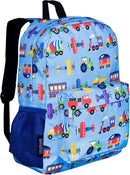 Wildkin 16-inch Kids Backpack – Durable, Padded & Spacious School Bag for Boys & Girls - Trains, Planes, and Trucks by TinyTreasures Baby Boutique