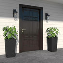 2Pcs 23in High Large Plant Pots Planter-Self-Watering,Modern Planter with Drain Holes,Water Level Monitor,Inner Bucket for Indoor/Outdoor Front Porch Patio,Black Rattan by CozyNest Decor