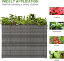 LEWIS&WAYNE Large Rectangular Block Planter Box Handmade Wicker Tall Planters for Outdoor Plants with Removable Liners Modern Planter for Indoor Outdoor Patio Deck - Gray, 32''x11''x24'' by GreenHaven Gardens