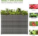 LEWIS&WAYNE Tall Planters for Outdoor Plants Handmade Wicker Large Rectangular Block Planter Box with Removable Liners Modern Planter for Indoor Outdoor Patio Deck - Gray by CozyNest Decor