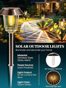 Solar Lights Outdoor Waterproof,6 Pack Bronze Pathway Lights with 10-40 LM Dimmable Glass and Metal, Solar Powered Garden Decor for Yard,Patio,Pathway,Driveway(Warm White) by GreenHaven Gardens