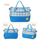 Moclever Diaper Bag Tote Set, 5PCS Baby Bags for Mom and Dad – Large Maternity Travel Bag with Insulated Bottle Holder, Food Bag & Portable Changing Pad, Waterproof Baby Essentials Organizer (Blue) by TinyTreasures Baby Boutique