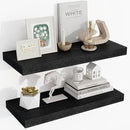 24 Inch Floating Shelves, 24"x9.25"x1.5" Inch Deep Floating Shelves for Wall, Wooden Shelves for Bathroom, Bedroom, Living Room, Black by CozyNest Decor