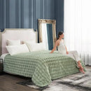 Cozy Bliss Faux Fur Throw Blanket for Couch, Fuzzy Soft Plush Thick Bubble Blanket for Sofa Bedroom Living Room, 90 * 90 Inches Sage Green by CozyNest Decor