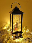 Eldnacele Musical Snow Globe Lantern Lighted Lamp USB Lined in Swirling Glitter Water Lantern Lamp Christmas Nativity Decoration Hurrican Light Timer 12" (Nativity) by CozyNest Decor