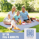Picnic Outdoor Blankets Waterproof Extra Large - Beach Mat Sand Free Foldable with Carry Strap | Portable Camping Blanket | Park Blanket for Grass , Hiking, Travel, Concerts, Indoor (Cerulean Blue) by TinyTreasures Baby Boutique