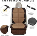 Car Seat Protector, 2 Pack Baby CarSeat Covers with Mesh Pockets & Non-Slip Backing 600D Durable Seat Protectors Under Car Seat for Baby (Black & Brown, Large) by TinyTreasures Baby Boutique