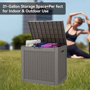 KAMABOKO 30 Gallon Outdoor Storage Box, Resin Deck Boxes Indoor and outdoor, Waterproof Storage Box Lockable Lid for Garden Tools, Package Delivery, Pool Supplies, Patio Cushions, Grey by GreenHaven Gardens
