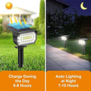 LANSOW Solar Spot Lights Outdoor, [4 Pack/57 LED] 2-in-1 Solar Landscape Spotlights, 3 Modes IP65 Waterproof Dusk to Dawn Solar Powered Flood Wall Lights for Outside Yard Garden Pathway(Cool White) by CozyNest Decor