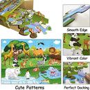 Jumbo Floor Puzzle for Kids, Large Jigsaw Puzzles 35 Piece for Kids Ages 3-5,Preschool Learning & Education Toys, Gifts for 4-8 Year Old Boys and Girls (Grassland Animal) by TinyTreasures Baby Boutique