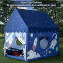 Kids Play Tent Playhouse Indoor Tent for Kids Boys Toddler, Large Castle Play House Bed Tents Spaceship Outer Space Rocket Blue by TinyTreasures Baby Boutique