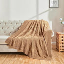 CozeCube Check Knit Throw Blanket, Beige Checkered Throw for Couch, Decorative Christmas Soft Cozy Warm Knitted Blanket for Bed Sofa Living Room, 60"X80" by CozyNest Decor