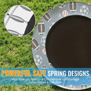 LAMERGE 55" 7-in-1 Round Trampoline for Kids Boys & Girls Ages 1-8, Indoor & Outdoor Trampoline for Fun, Adjustable Height Handrail ＆ Enclosed Safety Net ＆ Durable Designs for Toddlers Children by TinyTreasures Baby Boutique