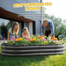KING BIRD Raised Garden Bed Kit 2025 Upgraded Quick-Setup Galvanized Planter Garden Box Outdoor for Gardening, Vegetables, Flowers, 74x36x12 in, Dark Grey 2PCS by GreenHaven Gardens