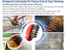 GOLDEN SMILE 3-Pack Heavy-Duty Stainless Steel Wire Brushes – 7" Ultra-Stiff 5x29 Grid (40% Denser Bristles) – Resists Bending, Rust & Grime Blaster for Industrial Cleaning by CozyNest Decor