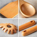 11 PCS WOSPONFAN Kitchen Utensils Set - Wooden Spoons for Cooking, Natural Beech Wood Wooden Utensils - Includes Wooden Spoons, Spatula Set, Slotted Spoon - Handmade Wooden Spoon Set by CozyNest Decor
