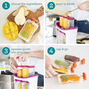 Infantino Squeeze Station, Baby Food Maker & Pouch Filler, Fill 3 Reusable Pouches at Once, Easy to Use, Dishwasher Safe, Homemade Baby Food Prep Essential, Purple by TinyTreasures Baby Boutique