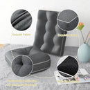 YZ HOME Rocking Chair Cushion, Set of Thicken Seat & Back Chair Cushions with Memory Foam, Non-Slip Chair Pad with Ties for for Indoor&Outdoor Rocker, Dark Grey, 22x17x5/17x17x5 by CozyNest Decor