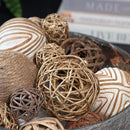 ANDALUCA Decorative Balls & Orbs Gold Natural Bag Bowl Filler Home Decor (Gold) by CozyNest Decor