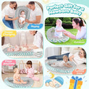 Baby Lounger - Baby Lounger for Newborn 0-24 Months, Breathable and Soft Cotton Cover Baby Nest, Portable Cozy Tummy Time Lounger for Home and Travel, Ideal Baby Essentials & Shower Gifts by TinyTreasures Baby Boutique