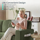 LINSY HOME Loveseat Sofa with Pull Out Couch Chaise: 2-in-1 Convertible 2 Seater Sofa with USB Charging & Cup Holders, Comfy Plush Corduroy Love Seat for Small Spaces Living Room Apartment, Green by CozyNest Decor