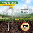 Landscape Staples 10 Inch 120 Pack, Garden Stakes Galvanized Garden Staples 11 Gauge, Plant Cover Stakes for Lawn Weed Barrier by CozyNest Decor
