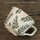 Ceramic Coffee Mug, 12 oz Novelty Unique Teacup with Large Handle, Stoneware Cup for Tea Mocha Latte Cappuccino Espresso (Leaf) by CozyNest Decor