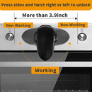 5 + 1 Packs Stove Knob Safety Covers for Child, Childproof Oven Door Lock, Baby Proofing Kitchen Gas Range Oven Knobs Locks, Black by TinyTreasures Baby Boutique