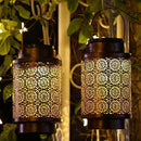 2 Pack Solar Lanterns Outdoor Waterproof, Hanging Led Lantern Garden Decorative, Metal Decorative Garden Lights, Solar Outdoor Lights Decor for Table Patio Garden Yard Pathway, Bronze, T00012 by GreenHaven Gardens