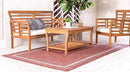 Unique Loom Outdoor Border Collection Area Rug - Soft Border (5' 3" x 8' Rectangle, Rust Red/ Ivory) by GreenHaven Gardens