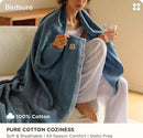 Bedsure 100% Cotton Throw Blanket for Couch - Chenille Woven Textured Blanket Gifts for Women, Cozy and Soft for All Seasons, Home Decor Boho Throw for Bed, Sofa, Tapestry, 50x60 Inches by CozyNest Decor