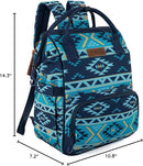 Wrangler Diaper Bag Backpack Aztec Travel Backpack Purses Western Multi-Function Baby Bags for Mom with Waterproof Insulated Pockets by TinyTreasures Baby Boutique
