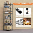 8 Tier 2000 lbs Storage Rack Metal Wire Shelving Unit, Storage Standing Shelf Organizer for Laundry Bathroom Kitchen Pantry Closet Garage Basement Utility Room, Black 13.8" D x 23.6" W x 79.5" H by CozyNest Decor